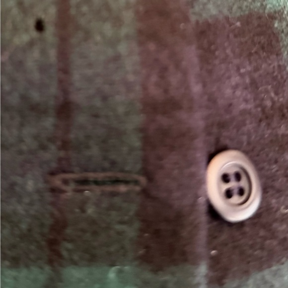 Vintage Pendleton 100% Virgin Wool Blue & Green Plaid Button Shirt Women’s Large - Picture 8 of 8